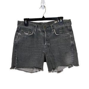 All Saints Denim Jean Button Fly Shorts